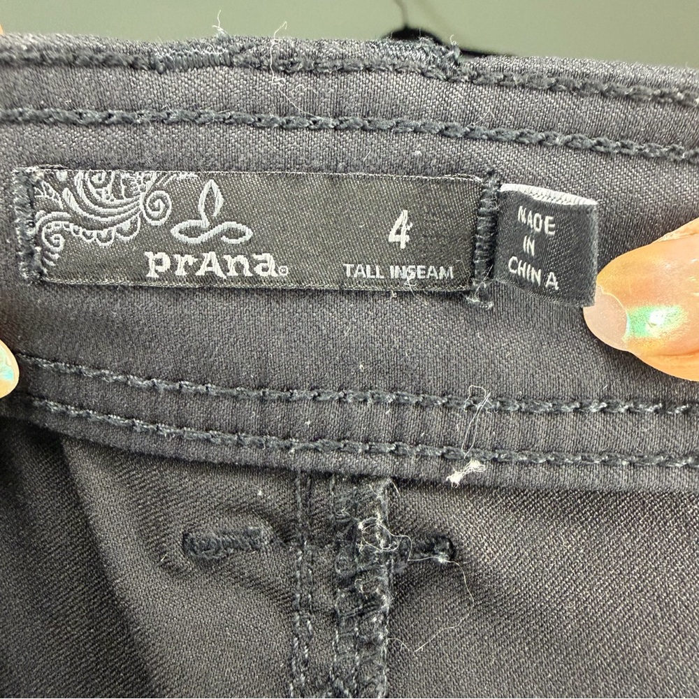 Prana Zion Halle Pant Straight Leg Tall Inseam, Black, Size 4 Long (28 x 34) - Picture 10 of 12